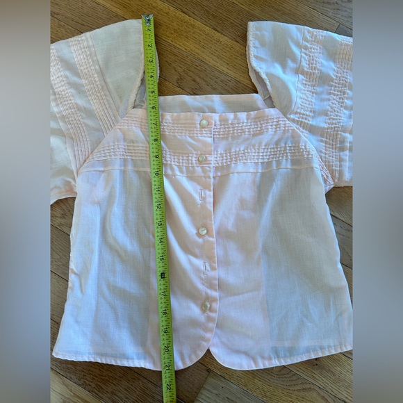 True Vintage Puff Sleeve Creamsicle Blouse Top - Picture 8 of 9